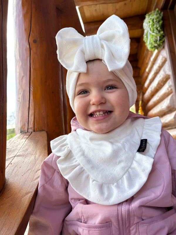 Turban s Mašľou POINTELLE SMOTANOVÁ