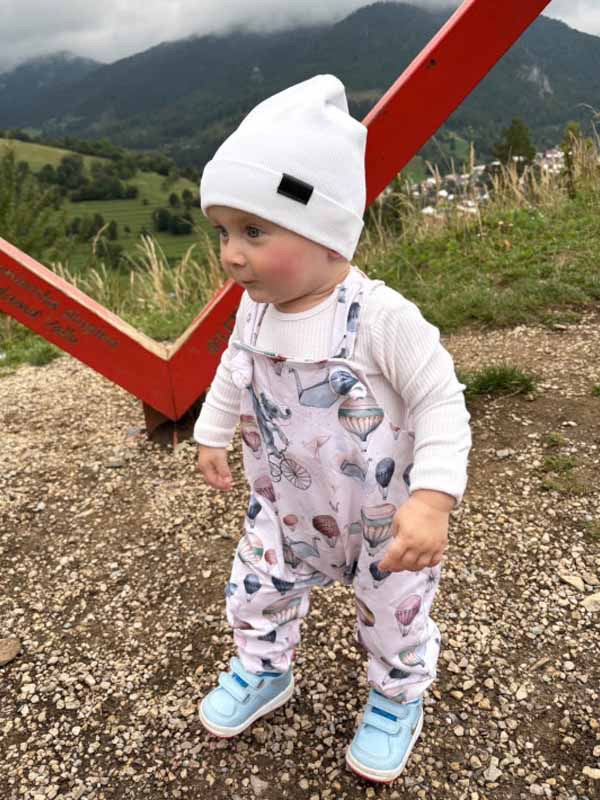 Prechodná detská čiapka Rebrovaná bavlna, BIELA