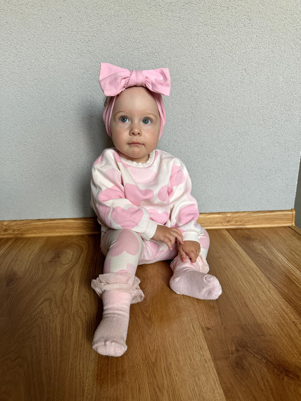 Čelenka mašlička Bavlna, BABY PINK 6