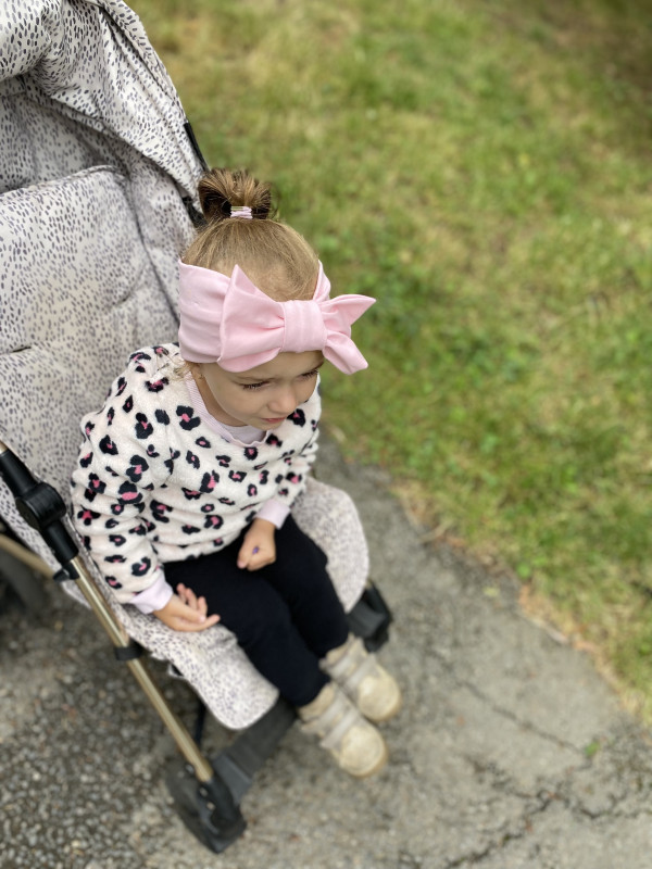 Čelenka mašlička Bavlna, BABY PINK 18