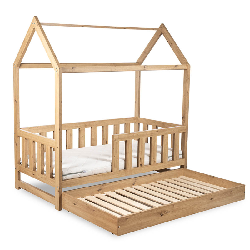 KLUPS LIV Postieľka-domček 160x80 dub 2