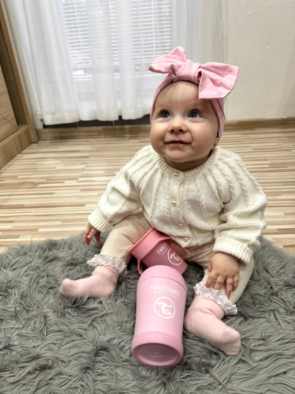 Čelenka mašlička Bavlna, BABY PINK 9