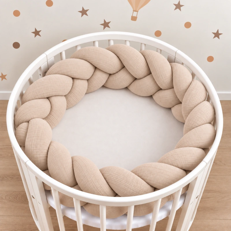 Pletenec do postieľky Mušelín SAND BEIGE