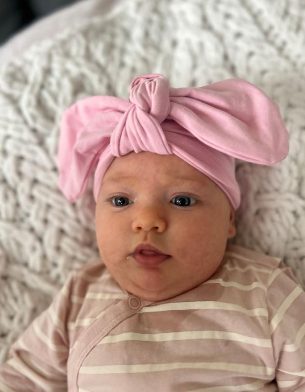 TURBAN s uzlíkom, BAVLNA BABY PINK