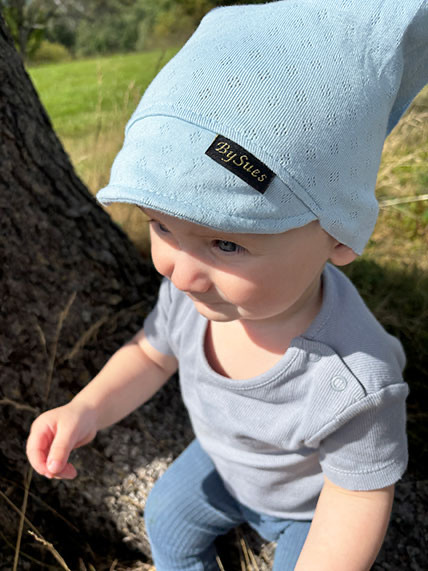 Letná šatka Bavlna, Pointelle SKY BLUE 10