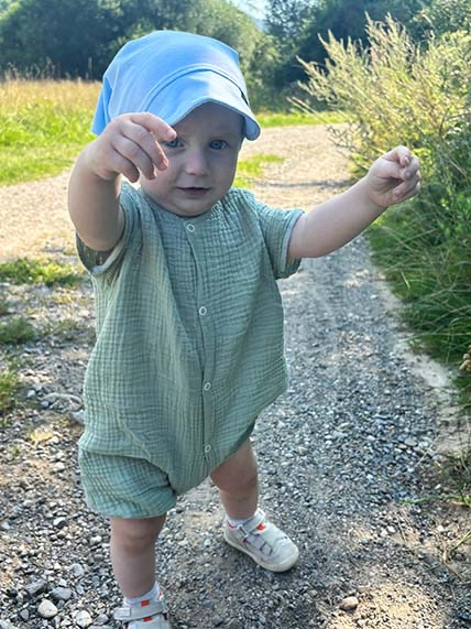 Letná šatka Bavlna, Pointelle SKY BLUE 14