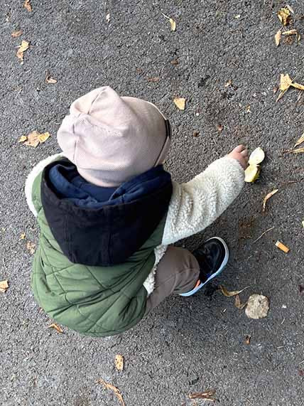 Prechodná detská dvovrstvová čiapka Rebrovaná bavlna, LATTE 8