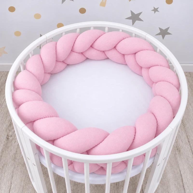 Pletenec do postieľky Bavlna - BABY PINK