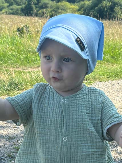 Letná šatka Bavlna, Pointelle SKY BLUE 15