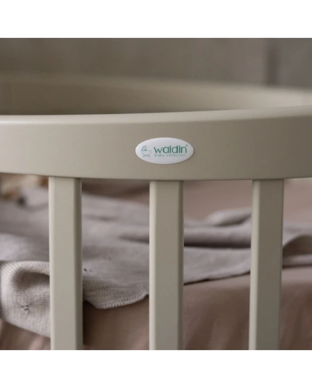 Rastúca postieľka set 7v1 - olivová (matrac, 2x plachta + držiak baldachýnu) 4