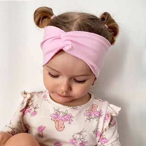 Detská čelenka pre dievčatá z jemného a pružného materiálu, pohodlný strih vhodný na každodenné nosenie pre bábätká aj malé deti