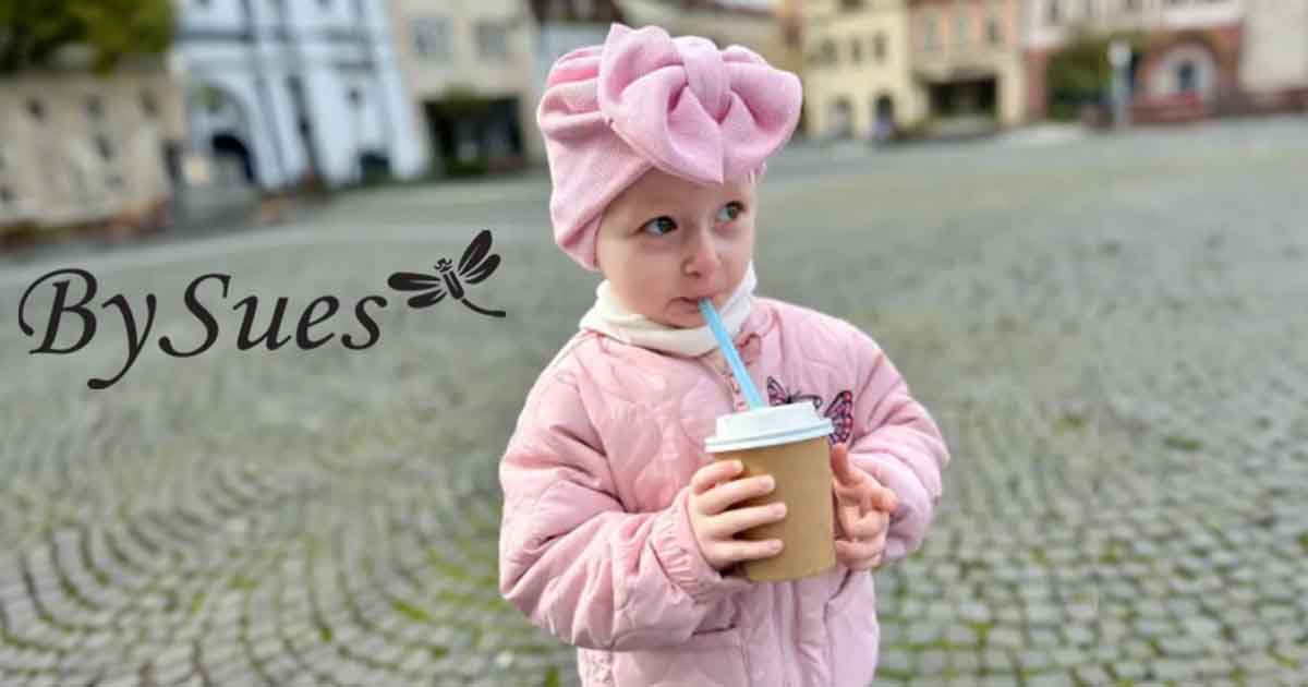 Detská čiapka turban BySues v ružovej farbe, štýlová prechodná čiapka pre dievčatá na jar a jeseň, pohodlný a jemný materiál.