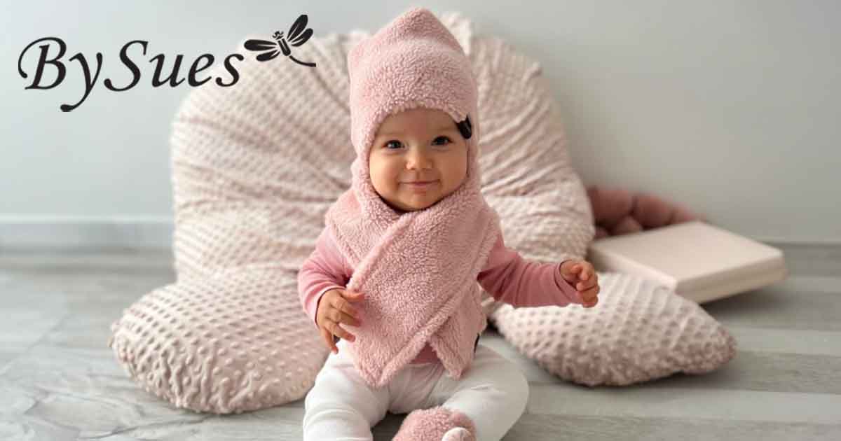 Zimná detská čiapka BySues v ružovej farbe s nákrčníkom, teplá a mäkká čiapka pre bábätká a malé deti do chladného počasia.)